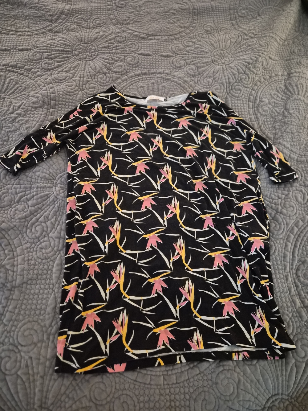 Ava Sky Dress Pink & Yellow Tropical Bloom Xs